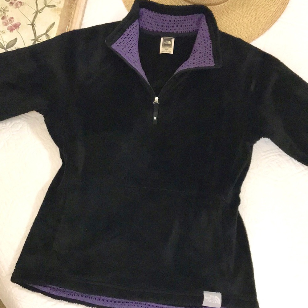 The North Face Osito 1/4 Zip Pullover Fleece Black Medium